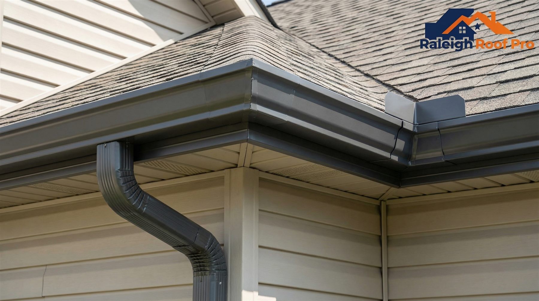 Seamless aluminum gutter system with guards - Knightdale, NC