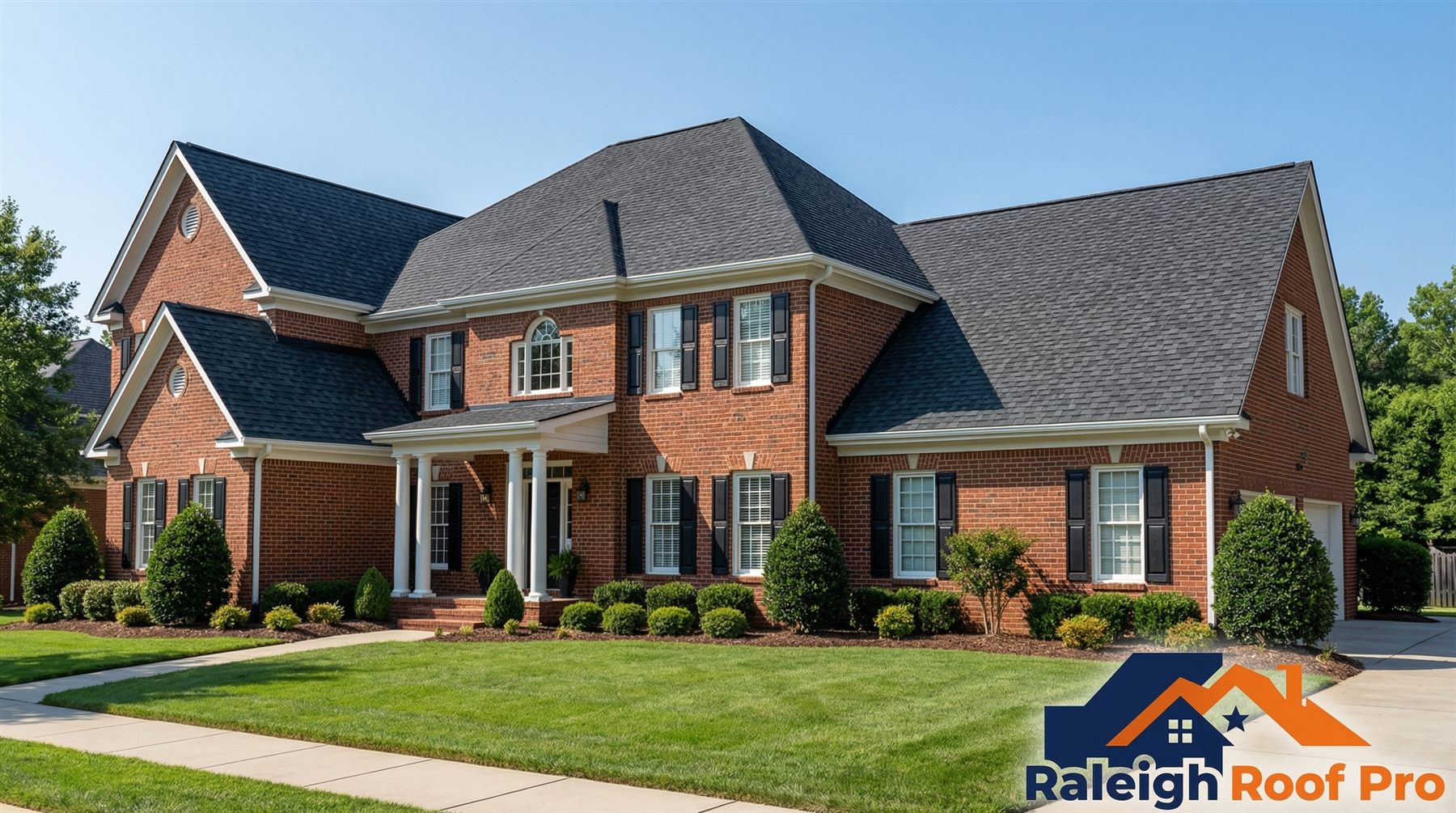 Complete residential roof replacement with architectural shingles in Raleigh, NC by Raleigh Roof Pro